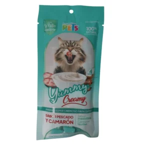 PREMIO PARA GATO CREMOSO JUMMY SABOR PESCADO Y CAMARON